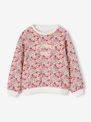 Girls-Sweatshirt with Floral Motifs for Girls