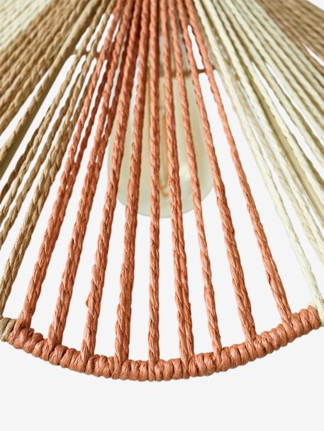 Hanging Lampshade in Multicoloured Rope terracotta 