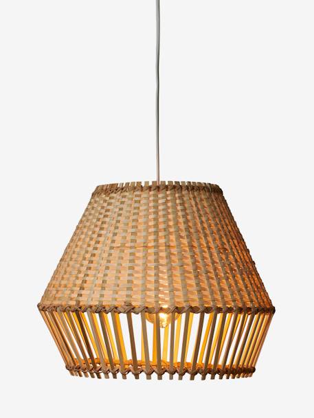 Hanging Lampshade in Plaited Bamboo beige 