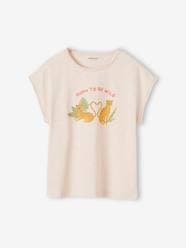 Girls-Tops-T-Shirts-Panthers T-shirt with Velour Message, for Girls