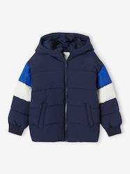 Boys-Coats & Jackets-Hooded Colourblock Jacket for Boys