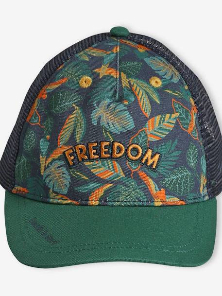 Cap with Jungle Print for Boys fir green 