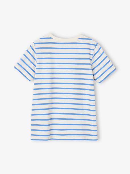 Short-Sleeved Sailor-Style T-Shirt for Boys azure+BLUE BRIGHT STRIPED+GREEN MEDIUM STRIPED+striped red+striped yellow 