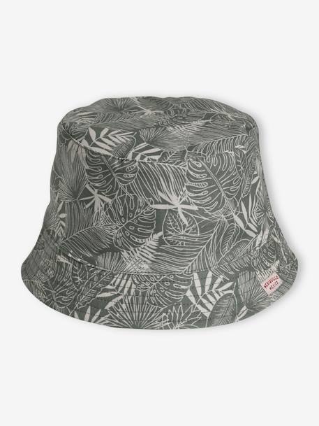Jungle Reversible Bucket Hat for Boys fir green 