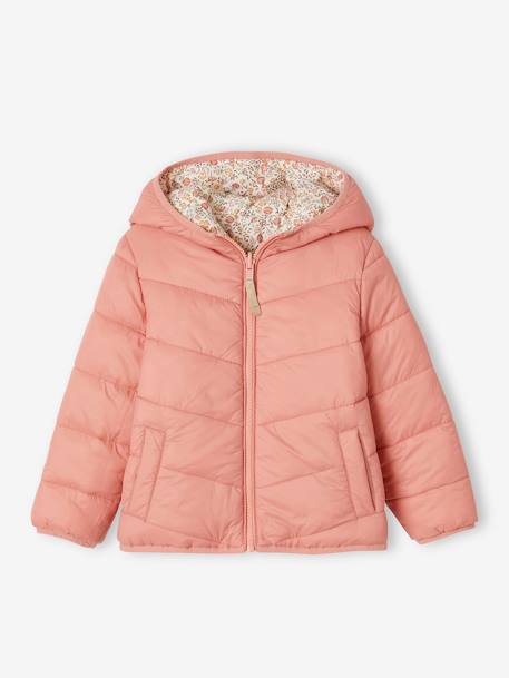 Reversible Lightweight Jacket for Girls rosy apricot 
