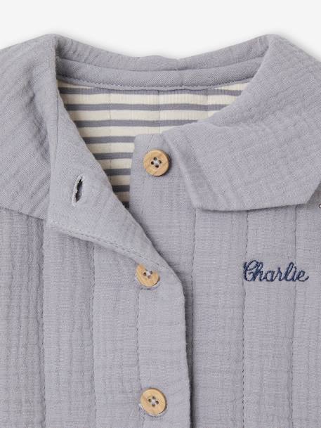 Cotton Gauze Jacket for Babies denim blue 