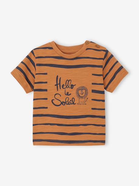 T-Shirt, 'Hello le soleil', for Babies caramel 
