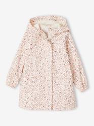 Girls-Floral Raincoat with Hood, for Girls