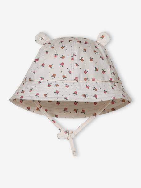 Printed Bucket Hat for Baby Girls ecru 