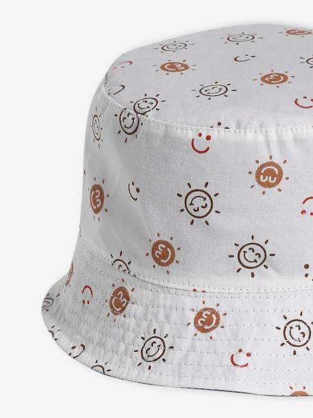 Reversible Bucket Hat with Animals for Baby Boys ecru 
