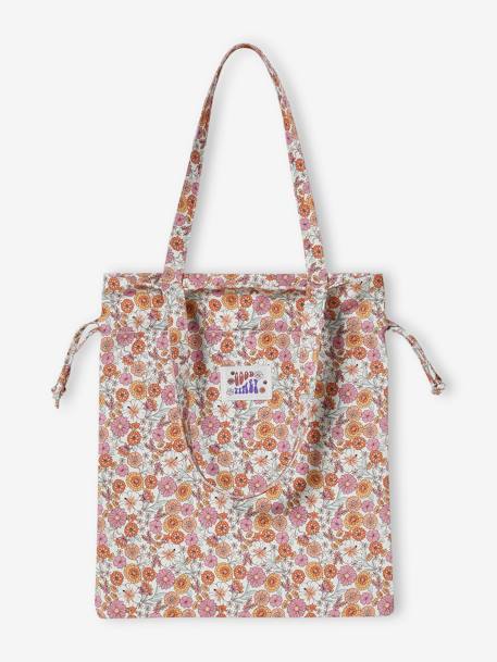 Floral Tote Bag rosy apricot 