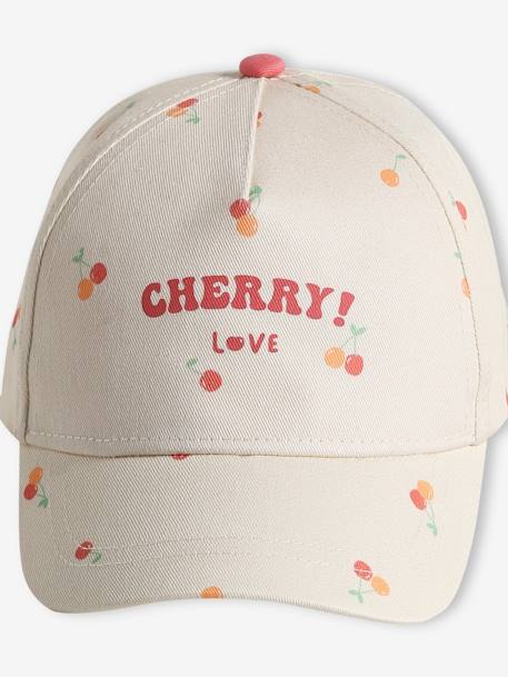 Cherry Cap for Girls ecru 