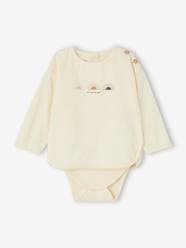 Baby-T-shirts & Roll Neck T-Shirts-T-Shirts-Organic Cotton Bodysuit Top with Long Sleeves for Newborn Babies