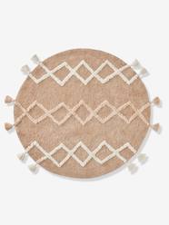 Bedding & Decor-Decoration-Berber-Type Round Rug with Tassels