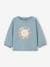 Happy Flower Sweatshirt for Babies grey blue 