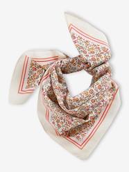 Scarf with Flower Prints for Girls