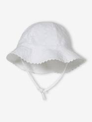 Baby-Accessories-Hats-Hat in Broderie Anglaise for Baby Girls