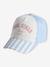 Cap for Girls, 'Cool Girls Club' striped blue 