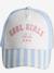 Cap for Girls, 'Cool Girls Club' striped blue 