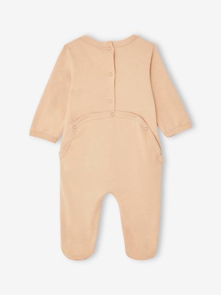 Pack of 2 'Car' Sleepsuits in Jersey Knit for Newborn Babies peach 