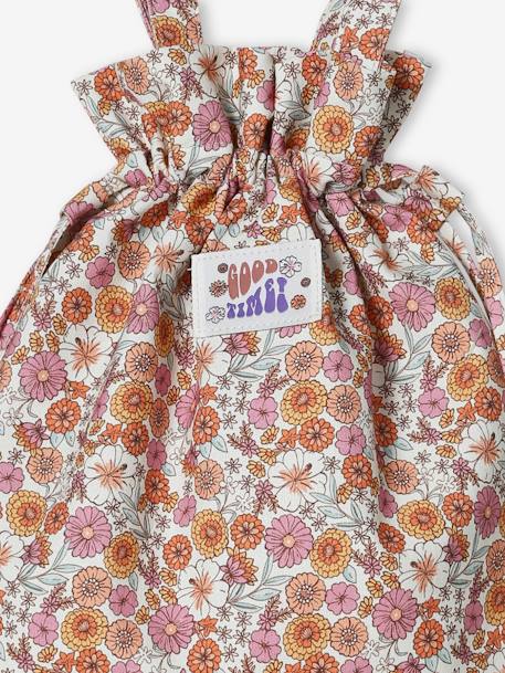 Floral Tote Bag rosy apricot 
