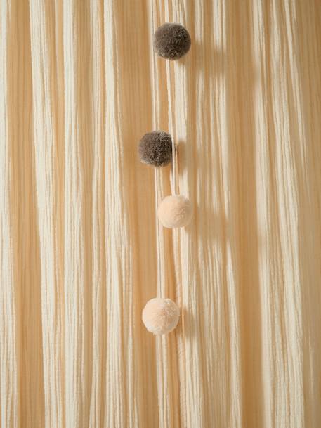 Bed Canopy in Cotton Gauze, EAU DE ROSE Theme cinnamon+Light Pink+sage green+sand beige 