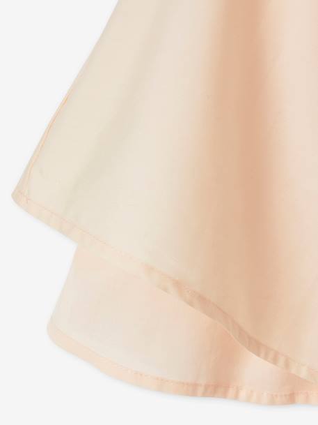 2-in-1 Special Occasion Dress, Macramé Top Layer, for Girls nude pink+WHITE LIGHT SOLID 