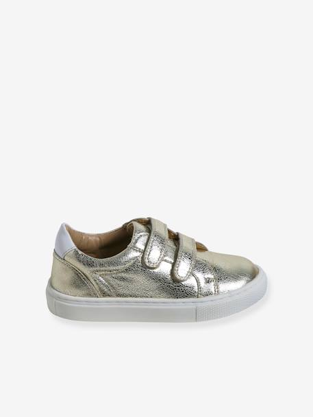 Trainers in Golden Leather for Children gold 