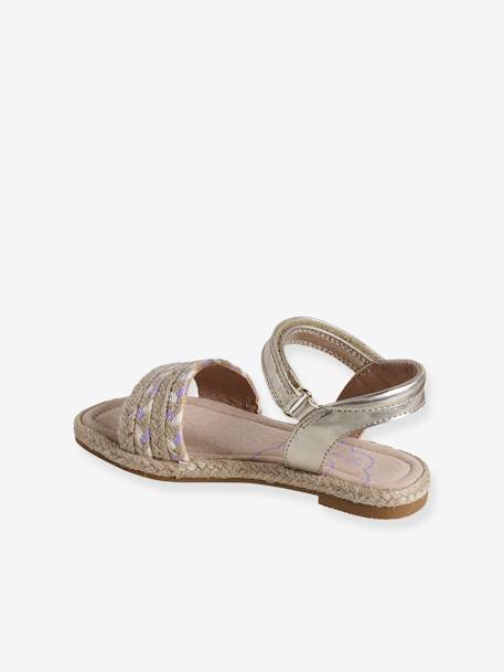 Hook-and-Loop Sandals for Children, Designed for Autonomy printed beige 