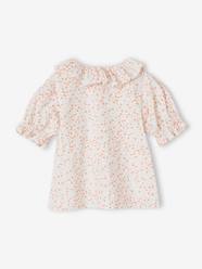 Girls-Blouse in Cotton Gauze with Frilled Collar, for Girls
