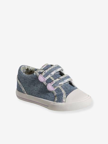 Touch-Fastening Trainers for Girls, Designed for Autonomy denim blue+Light Pink/Print+pale blue+printed pink+YELLOW MEDIUM ALL OVER PRINTED 