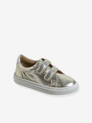 Shoes-Girls Footwear-Trainers in Golden Leather for Children