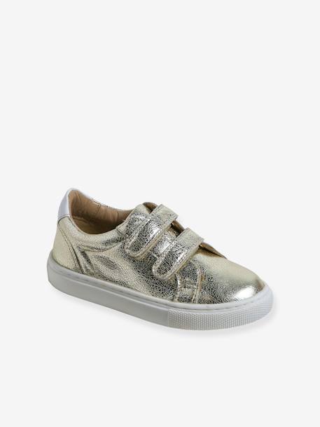 Trainers in Golden Leather for Children gold 