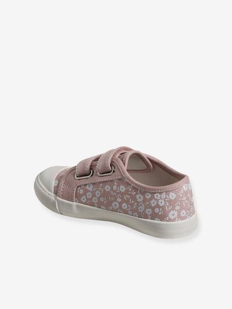 Hook-and-Loop Canvas Trainers for Girls, Designed for Autonomy printed pink 