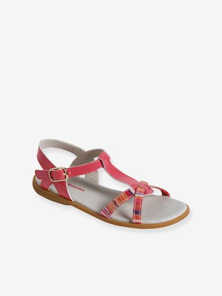 Sandals with Stylish Tassels for Girls set pink+yellow 