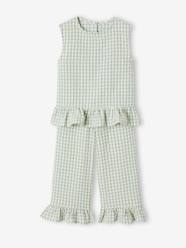 Girls-Trousers-Blouse + 7/8-Length Trouser Combo for Girls