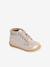 Lace-Up Soft Leather Boots for Babies, Designed for First Steps iridescent beige 