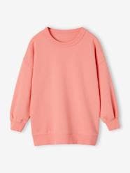 -Long Sweatshirt with Large Motif on the Back, for Girls
