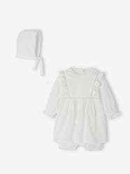 Occasion Wear Ensemble for Babies: Dress, Bloomers and Bonnet