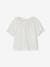 T-Shirt with Broderie Anglaise Collar for Babies ecru 