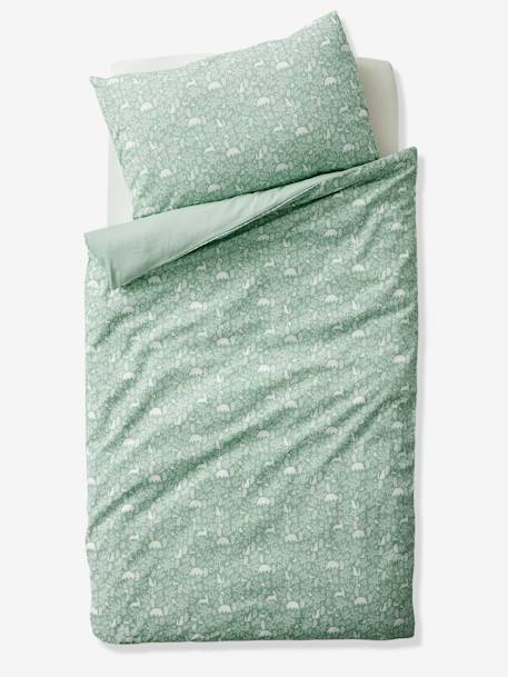 Duvet Cover for Babies, In the Woods sage green 