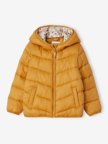 Lightweight Hooded Jacket for Girls lichen+mustard+sky blue 