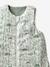 Sleeveless Baby Sleeping Bag with Middle Opening, In the Woods old rose+printed green 