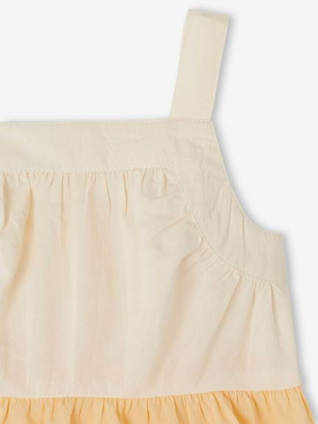 Strappy Colourblock Dress for Babies peach 