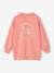 Long Sweatshirt with Large Motif on the Back, for Girls coral 