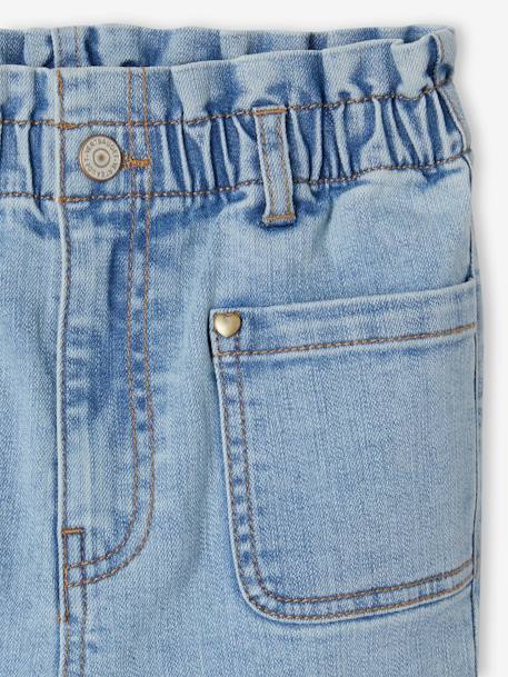 Indestructible Paperbag-Style Jeans for Girls double stone 