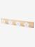 Wooden Coat Rack with 4 Flowers white 