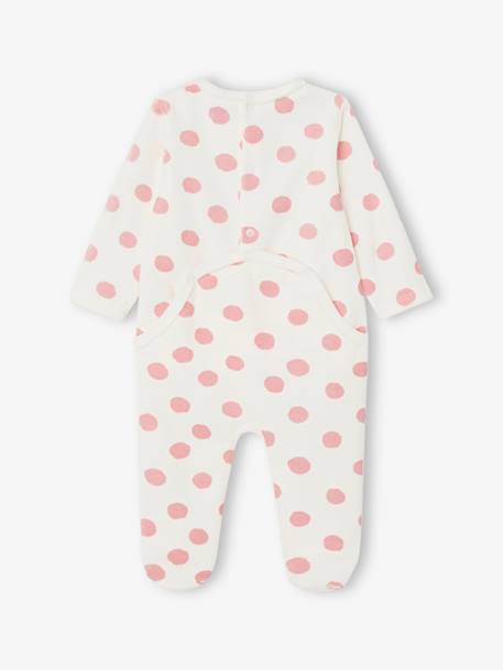 Minnie Mouse Velour Sleepsuit for Baby Girls by Disney® ecru 
