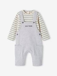 Baby-Outfits-Fleece Top & Dungarees Ensemble, for Babies