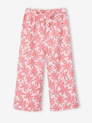 Wide-Leg, Printed Cropped Trousers for Girls